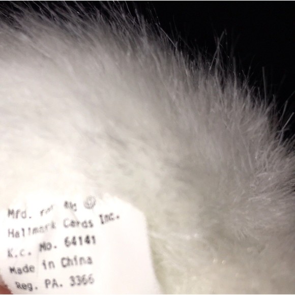 Hallmark 7” White Stuffed Plush Bear Graduate Cap Tassel New - Picture 6 of 7